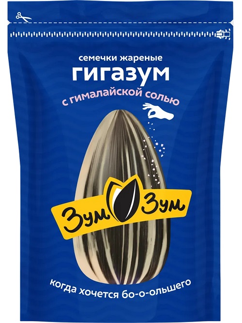Семена подсолнечника ГИГАЗУМ жареные с гималайской солью 270г