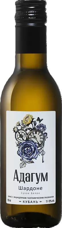Вино АДАГУМ Шардоне белое сух 10-12% ст/б 0.187л