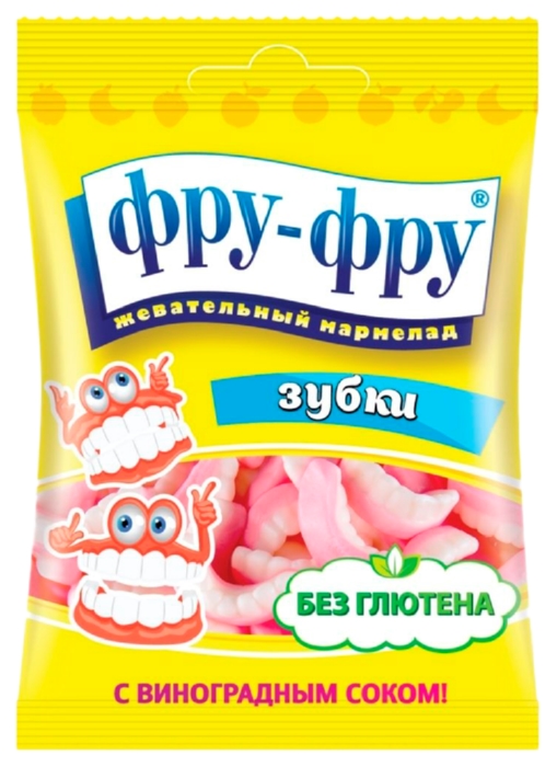 Жевательный мармелад ФРУ-ФРУ зубки 30г Жевательный мармелад ФРУ-ФРУ зубки 30г