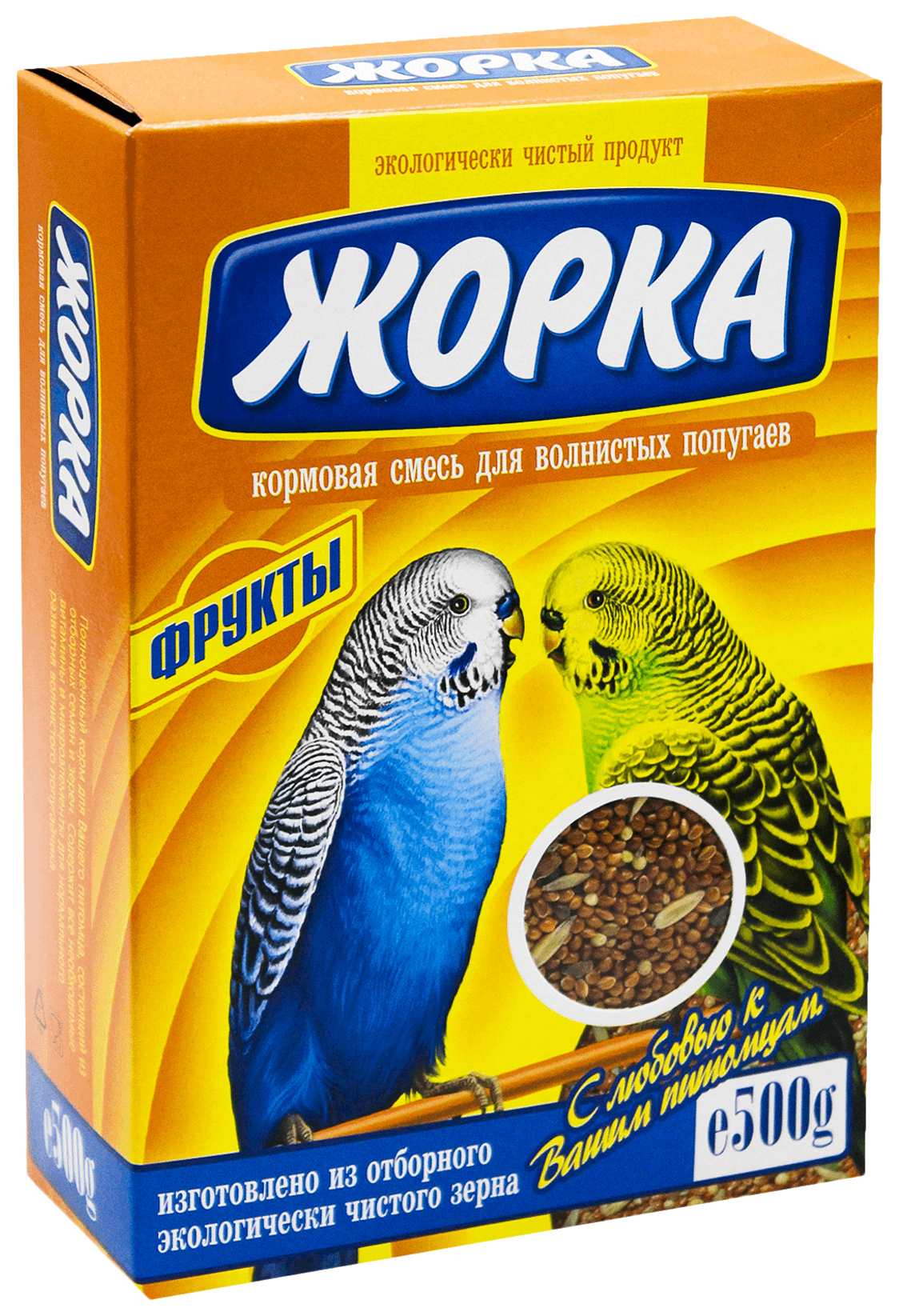 Корм для волнистых попугаев ЖОРКА Фрукты 500г