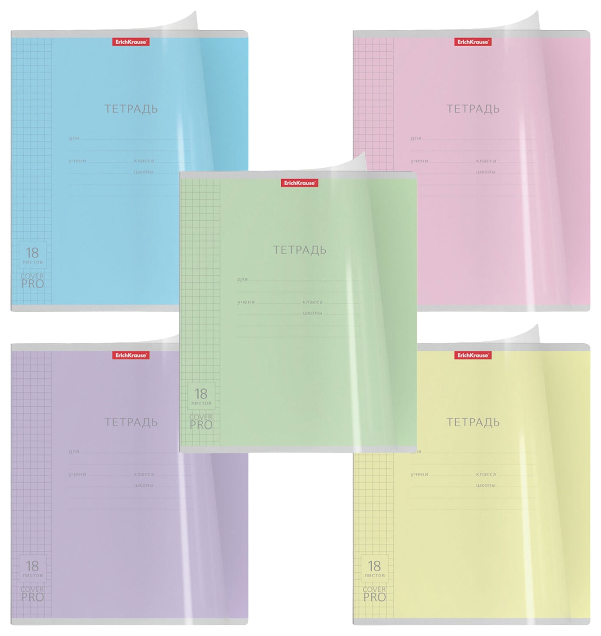 Тетрадь ЭРИХ КРАУЗЕ Классика 2в1 клетка 18л арт.56356