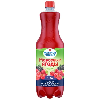 Напиток сокосодержащий КАЛИНОВ РОДНИК малина ежевика клюква 1.7л