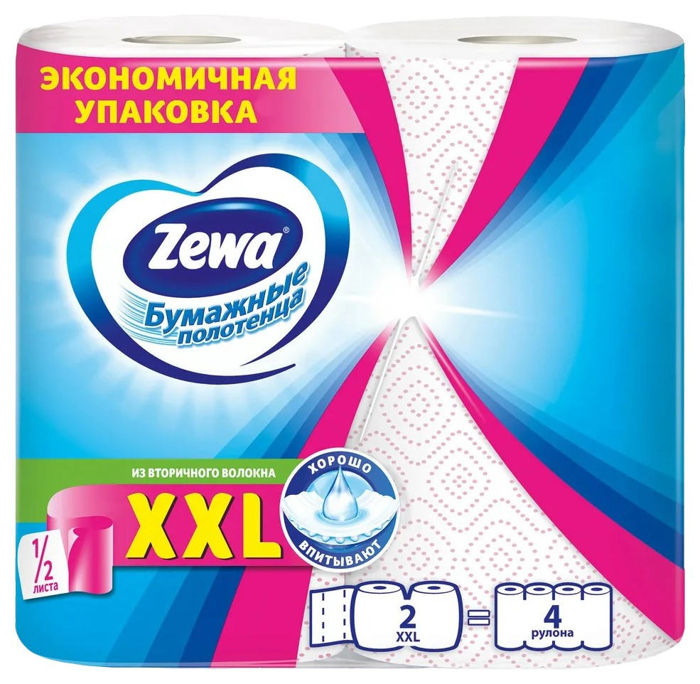 Бумажные полотенца ЗЕВА Декор XXL 2сл 2рул