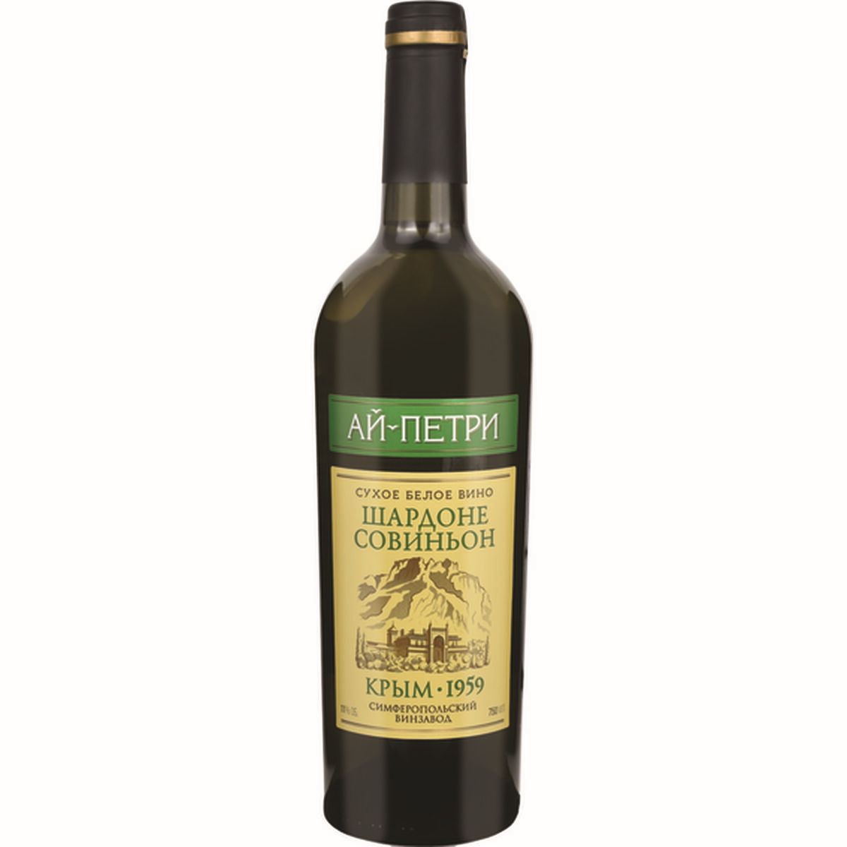 Вино АЙ-ПЕТРИ Шардоне Совиньон белое сух 12% ст/б 0.75л