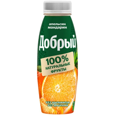 Напиток сокосодержащий ДОБРЫЙ апельсин мандарин 0.3л