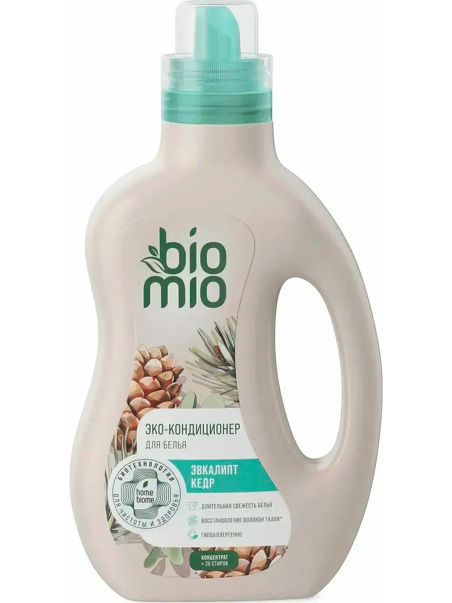 Кондиционер для белья БИО-МИО Софт эвкалипт кедр 800мл