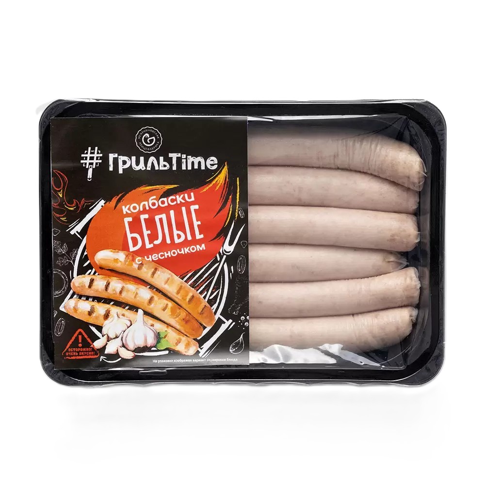 Колбаски МЕЖЕНИНОВСКАЯ ПФ белые с чесноком 360г