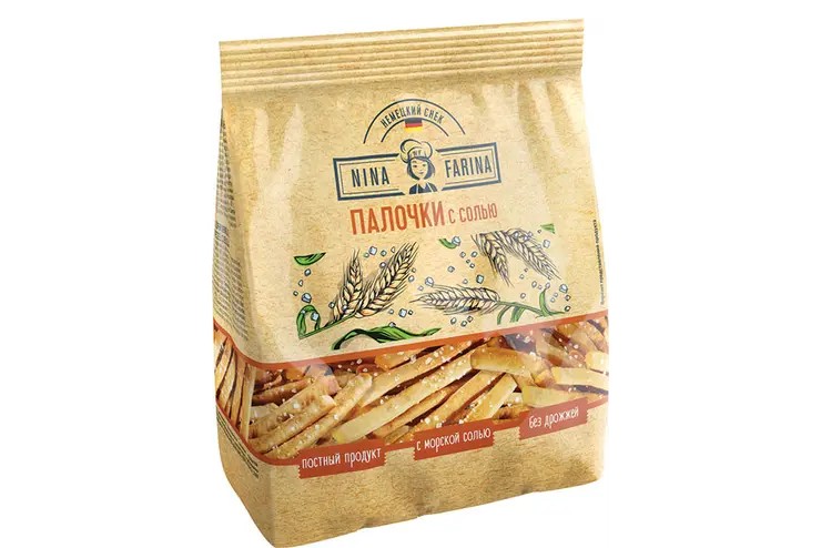 Изделие хлебобулочное НИНА ФАРИНА Палочки с солью 145г