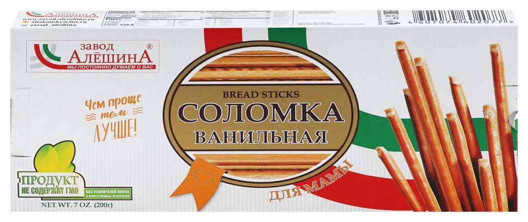 Соломка АЛЕШИНА для мамы ванильная 200г