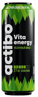 Энергетический напиток АКТИБО Яблочный микс ж/б 0.45л