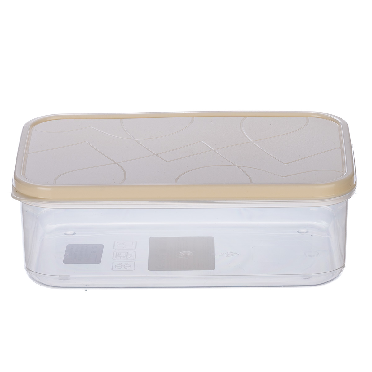 Контейнер для продуктов ИДИЛЕНД Модена прямоугольный светло-бежевый 1л арт.521167