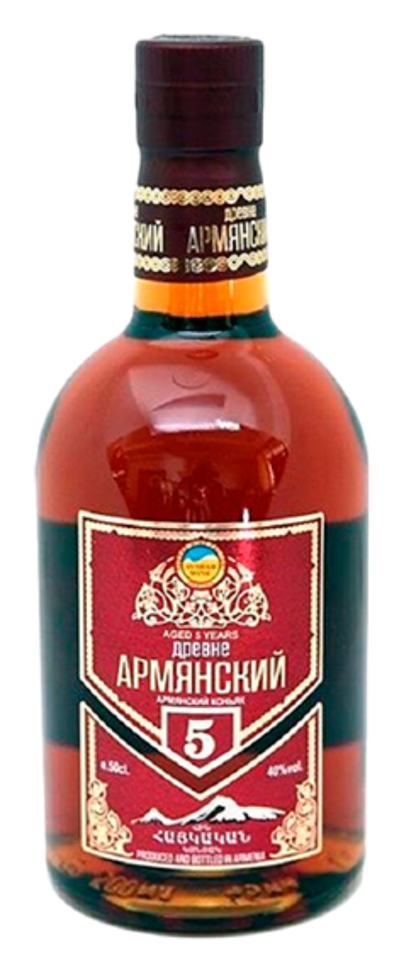 Коньяк ДРЕВНЕ АРМЯНСКИЙ 5 лет 40% ст/б 0.5л