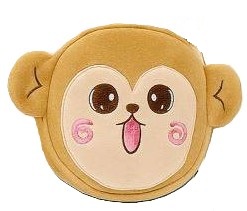 Сумочка МИЛОТА Обезьянка коричневая плюшевая 16*14см арт.80P-007