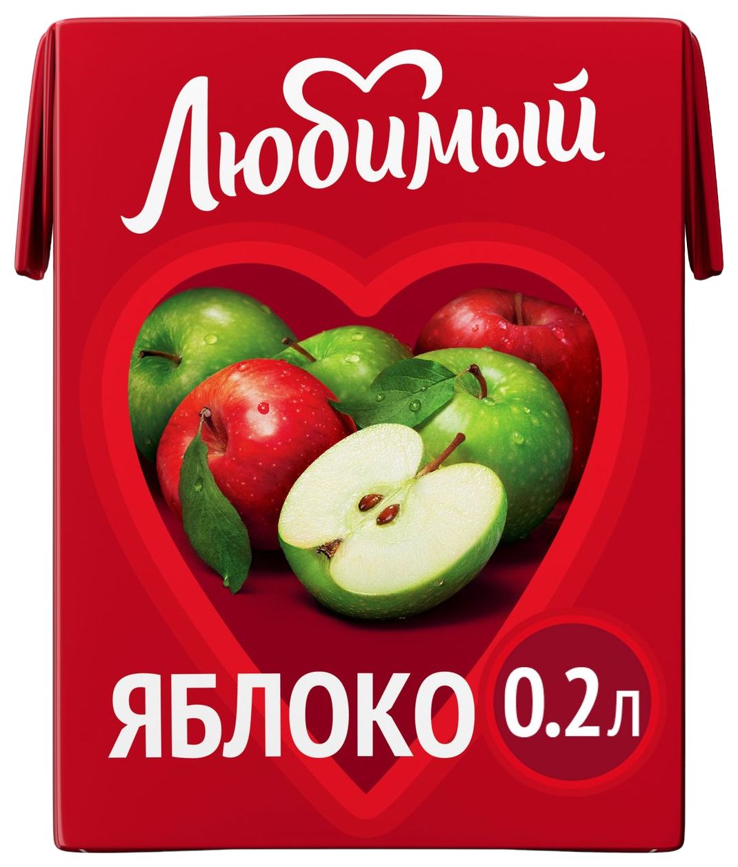 Напиток сокосодержащий ЛЮБИМЫЙ яблоко осветленное 0.2л