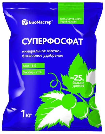Удобрение минеральное БИОМАСТЕР Суперфосфат 1кг арт.52384