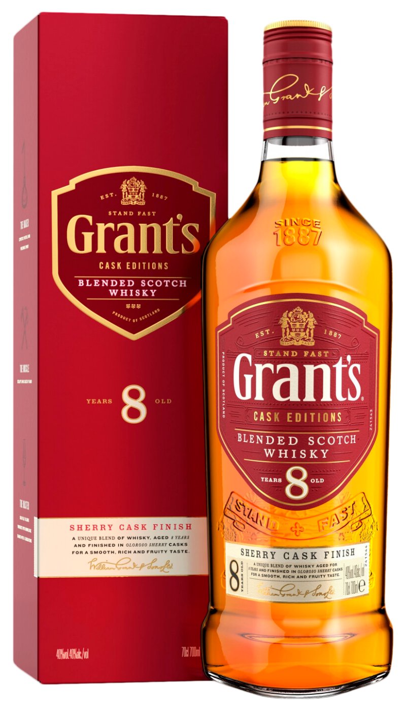 Виски ГРАНТС Шерри Каск Финиш 8 лет 40% ПК 0.7л