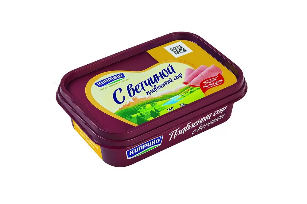 Сыр плавленый КИПРИНО с ветчиной бзмж 50% 180г
