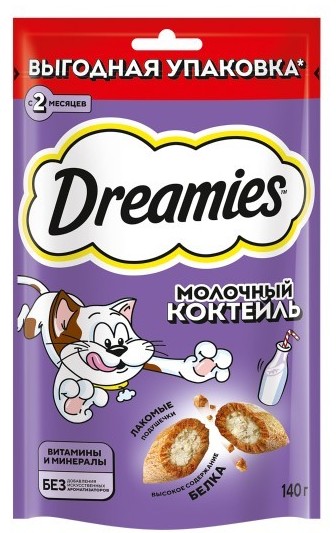 Лакомство для кошек ДРИМЕС c добавлением молока 140г