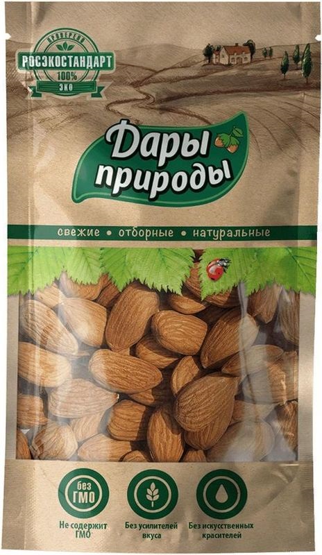 Миндаль ДАРЫ ПРИРОДЫ жареный ядро 70г