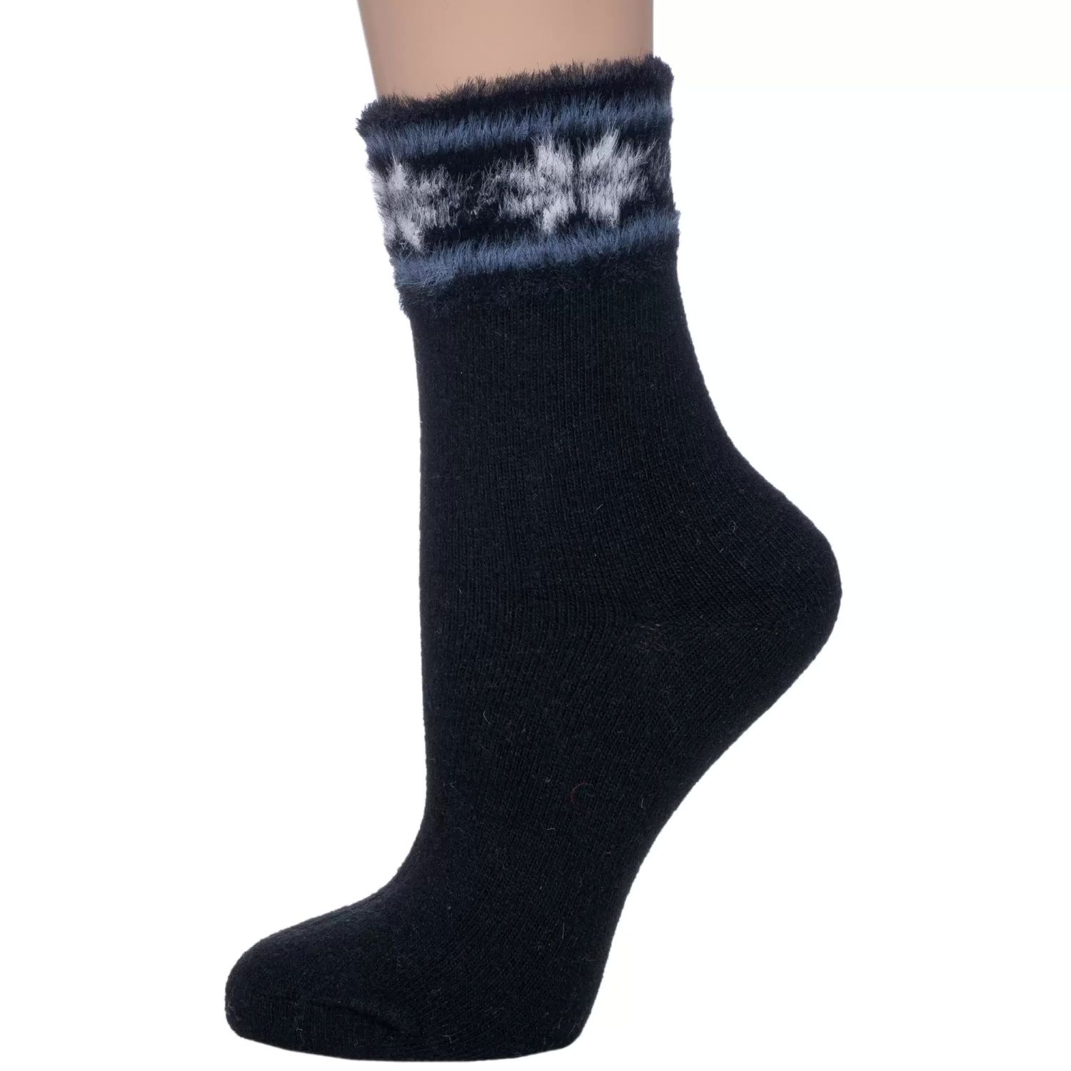 Носки женские ХОББИ ЛАЙН пуховые черные р.36-40 арт.7806-1