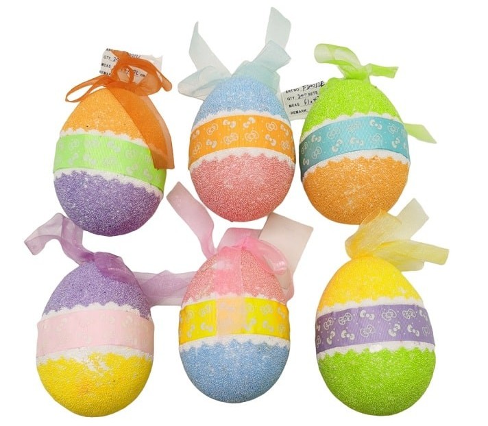 Декор пасхальный СФЕР Яйцо радужное зеленый и желтый 13см арт.3-0750-4