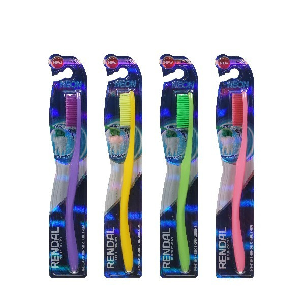 Зубная щетка РЕНДАЛ Неон средняя 1шт