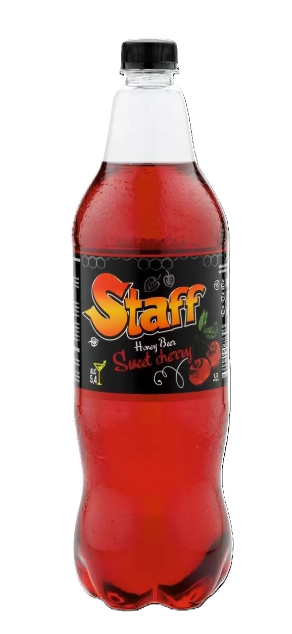 Напиток слабоалкогольный СТАФФ Медовуха вишневая 5.9% 1.3л