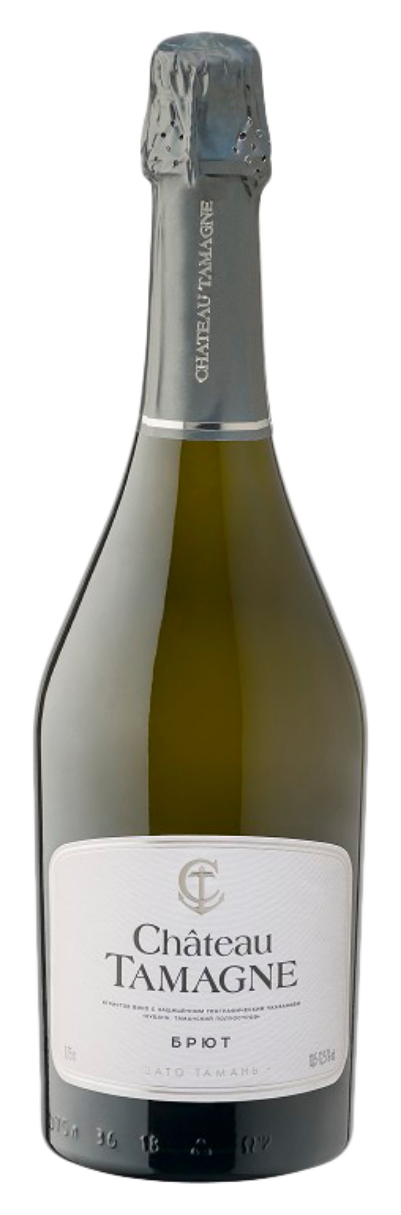 Игристое вино ШАТО ТАМАНЬ Таманский полуостров белое брют 10.5-12.5% ст/б 0.75л