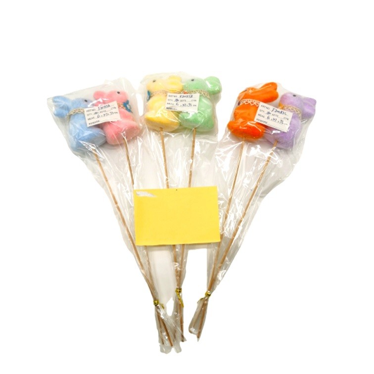 Декор пасхальный СФЕРА Кролики бархатные 2шт арт.3-0740-3