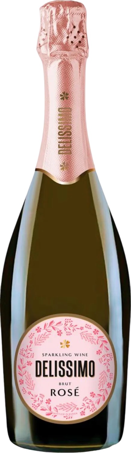 Игристое вино ДЕЛИССИМО розовое брют 12% ст/б 0.75л