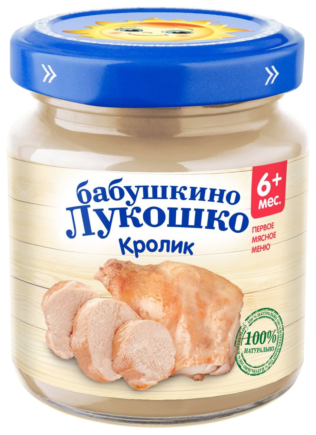 Пюре БАБУШКИНО ЛУКОШКО кролик ст/б 100г