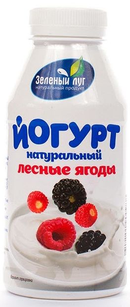 Йогурт ЗЕЛЕНЫЙ ЛУГ лесные ягоды бзмж 2.5% 340г