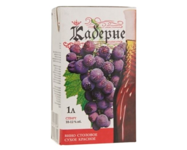 Вино БАХУС Каберне красное п/сл 10-12% т/пак 1л