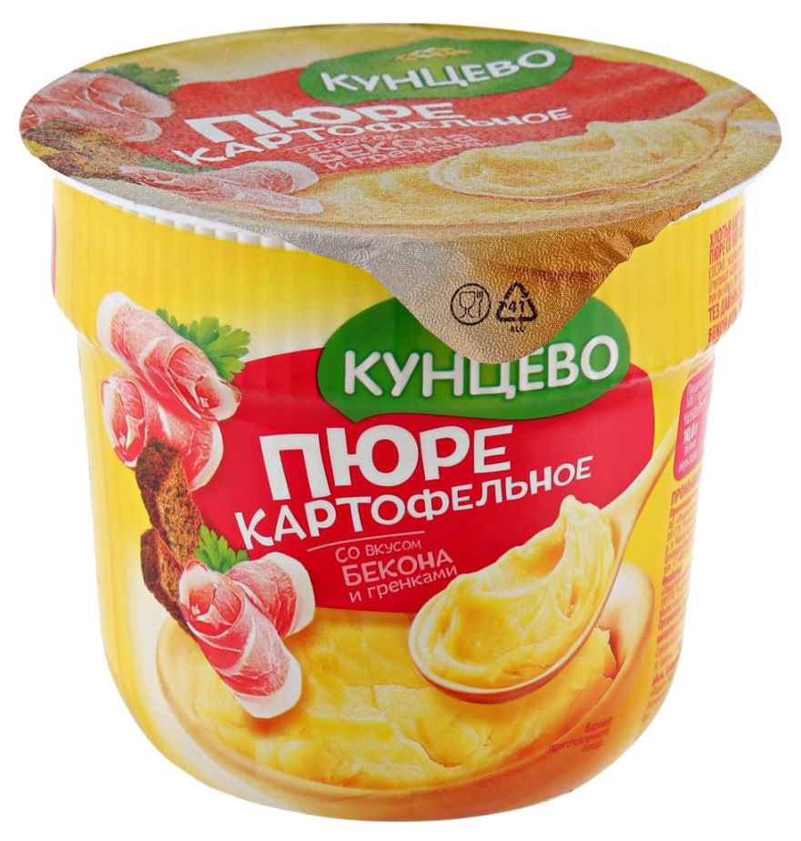 Картофельное пюре б/п КУНЦЕВО с беконом и гренками 40г