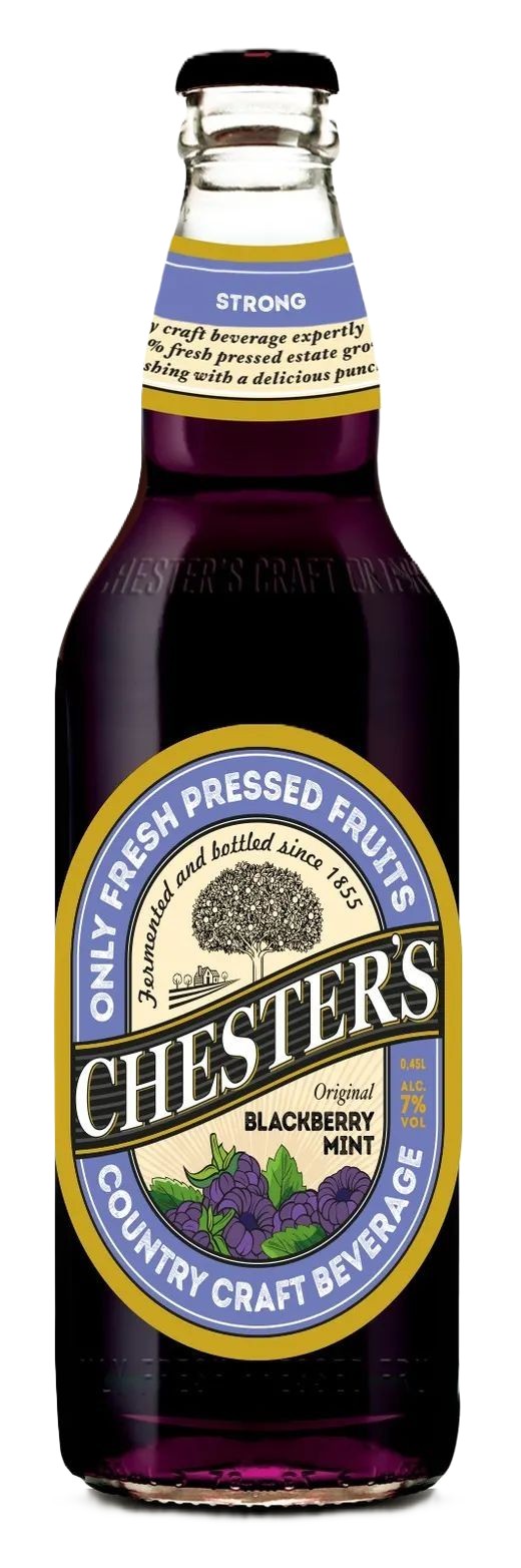 Пивной напиток ЧЕСТЕРС Ежевика с мятой 7% ст/б 0.45л