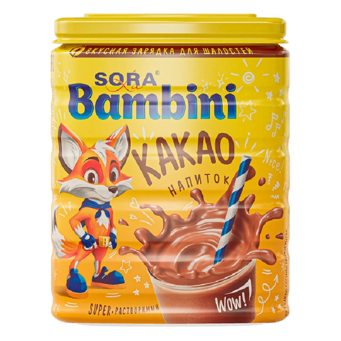 Какао-напиток СОРА БАМБИНИ пл/б 350г