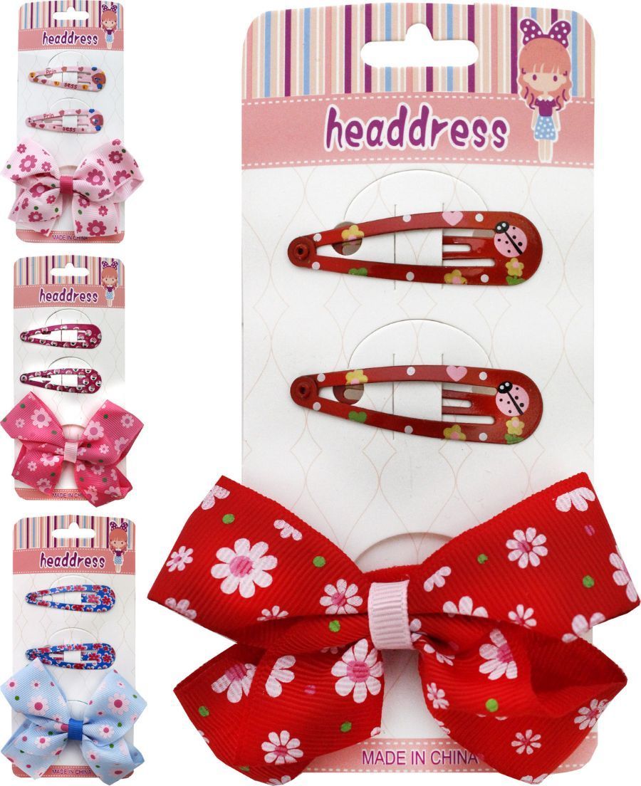 Аксессуары для волос НАТАМ зажимы 2шт резинка 1шт арт.548