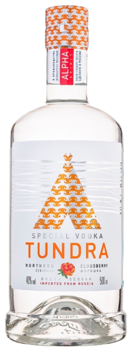Водка ТУНДРА Морошка 40% ст/б 0.5л