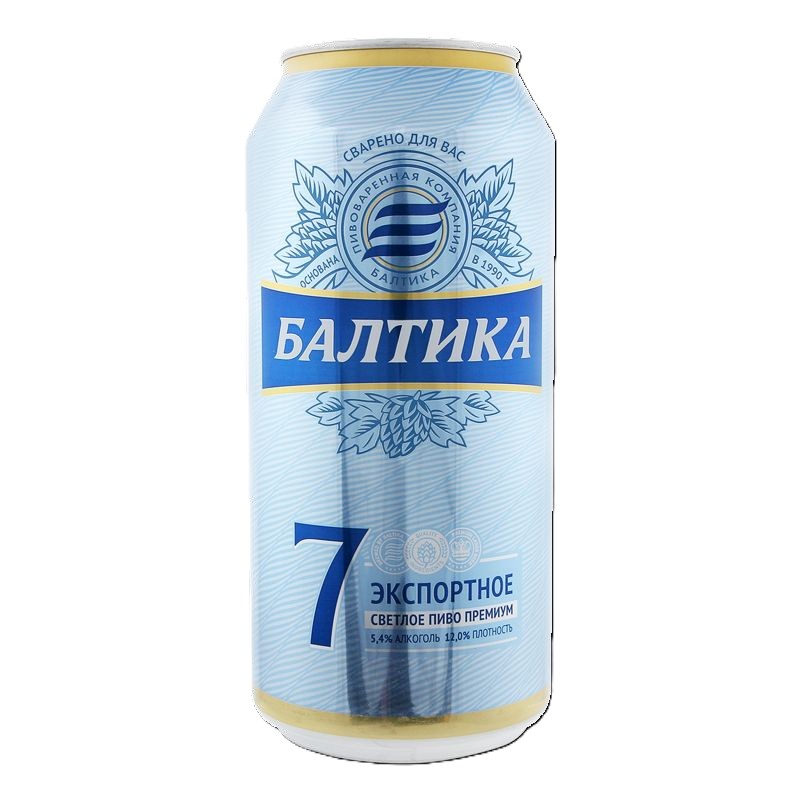 Пиво БАЛТИКА №7 Экспортное светлое 5.4% ж/б 0.45л