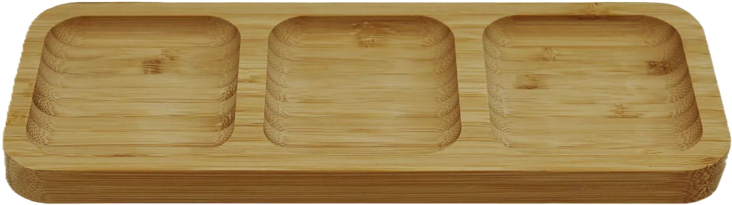 Менажница Д20*9.5*1.5см бамбук 3 отделения арт.35717-18