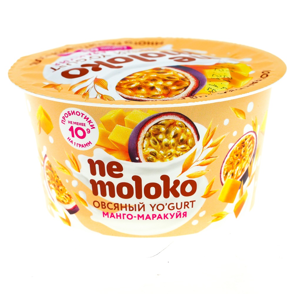 Йогурт овсяный НЕМОЛОКО манго маракуйя 5% 130г