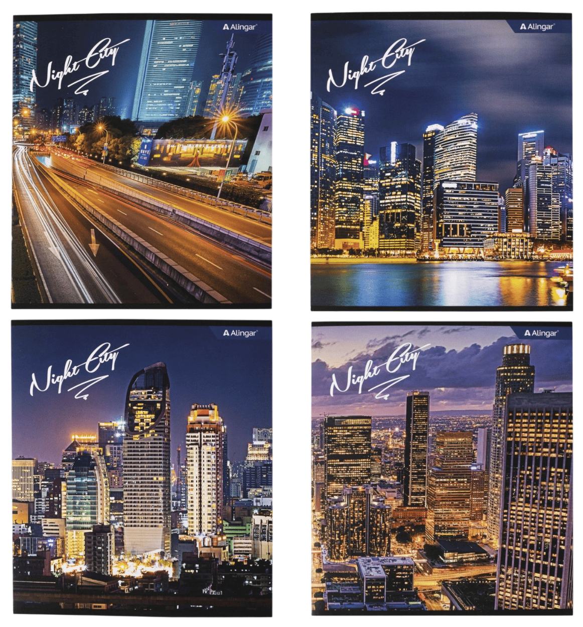 Тетрадь АЛИНГАР Найт сити клетка 36л арт.AL9896