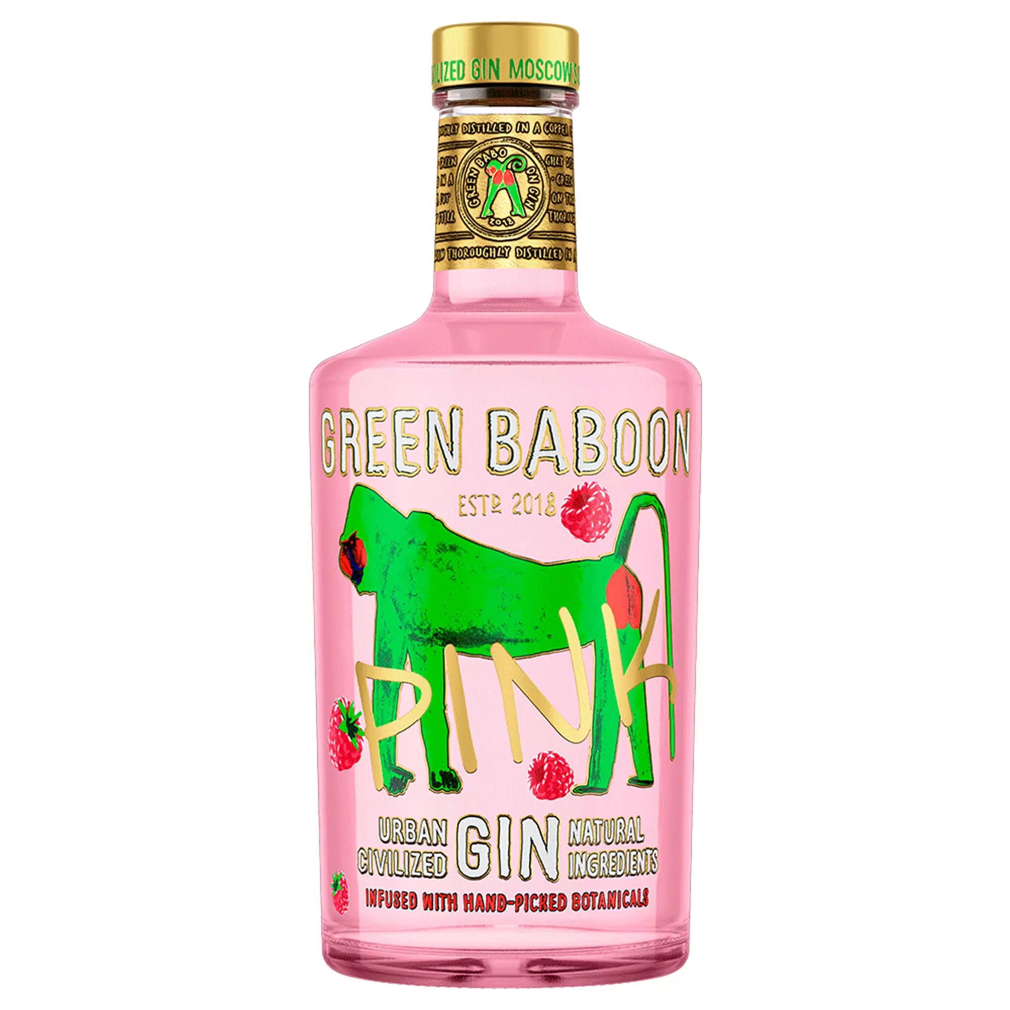 Джин ГРИН БАБУН Пинк 40% ст/б 0.5л