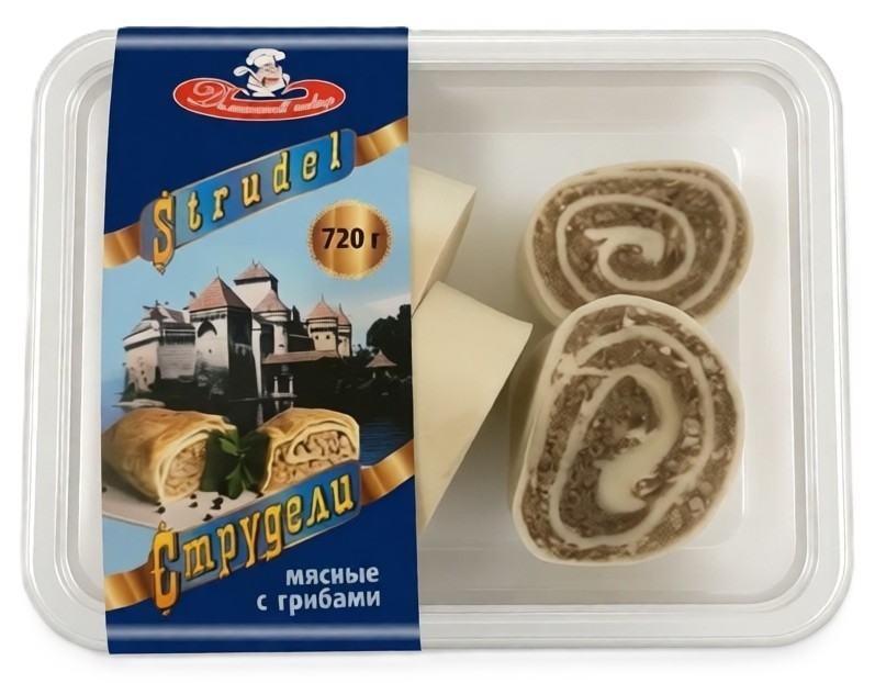 Струдели ДОМАШНИЙ ПОВАР мясные с грибами 720г