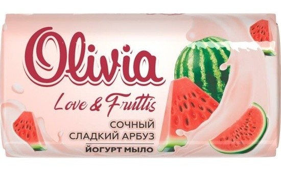 Мыло туалетное ОЛИВИЯ Лав&Фрутис сочный сладкий арбуз 140г