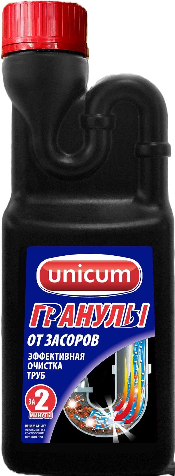 Чистящее средство для труб УНИКУМ Торнадо турбо гранулы 600мл