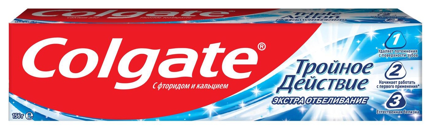 Зубная паста КОЛГЕЙТ Тройное действие Экстра отбеливание 100мл