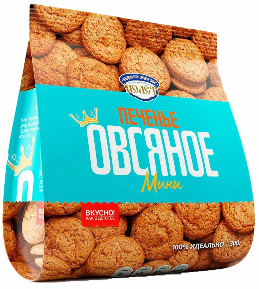 Печенье ПОЛЕТ Овсяное мини 300г