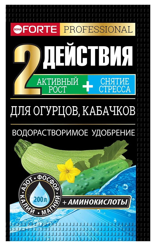 Удобрение БОНА ФОРТЕ для огурцов и кабачков м/у 100г