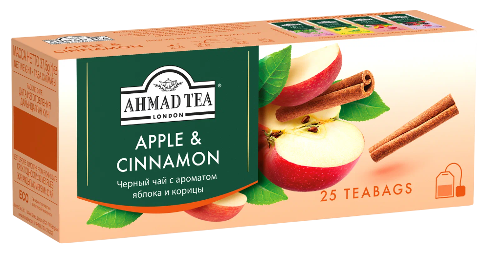 Чай АХМАД яблоко корица черный 25пак